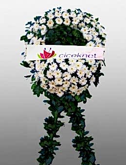 Beyaz Gerbera Cenaze Çelengi Cenaze Çelenkleri çiçek gönder