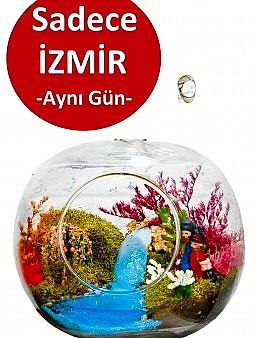 Dere Kenarı Yapay Teraryum Terarium çiçek gönder